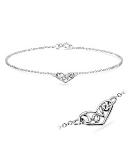 Heart and Love Silver Bracelet BRS-10